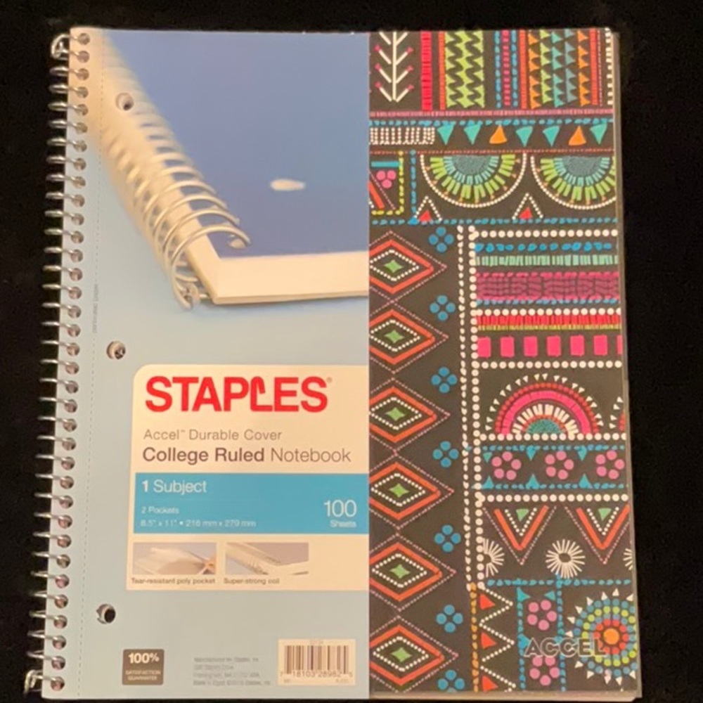 Brand new Staples College Ruled Notebook